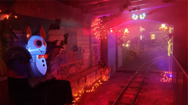 Halloween train tunnel
