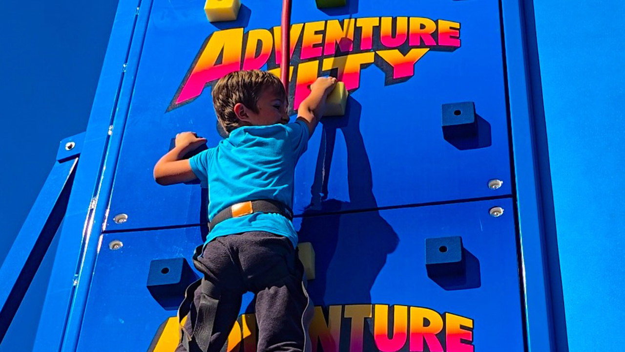 child climbing the tower